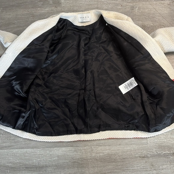 SANDRO Tweed Blazer Pattern Vamina Jacket  EU 38 (US Women's Size 4-6) Medium - Picture 8 of 9